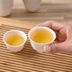 Baijie disposable tea cup Kung Fu tea 60ml degradable rice husk cup high-end heat-resistant tea cup 100 pieces + cup holder