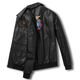 Manxinan new winter velvet thickened leather jacket to keep warm and slim fit Korean style trendy aircraft embroidered motorcycle jacket men's fur integrated XY-8811 black thin section 2XL recommended 140-155Jin Jin equals 0.5 kg
