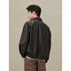 GXG Herren -amerikanische Lederjacke für Männer und Frauen im gleichen Stil 2024 Herbst neue Jacke schwarz 175/l