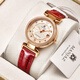 Manjaz Swiss Watch Small Dial Red Belt Quartz Mode Ausdruck, um Frau und Mutter 38 Frauentag Geschenk 6189U X3-RTR-P6 zu geben