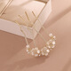 Zuoou rhinestone pearl flower hairpin women's U-shaped hairpin ball head hair artifact four-tooth hair comb hairpin U-shaped clip rhinestone flower comb hairpin