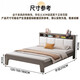 Chaoshufu bed solid wood bed 1.8mx2m bed 1.5x2m modern simple bed household double bed oak bed bedroom bed oak gray soft bed thickened 1.5*2m frame structure promotional model