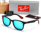 
Ray.Ban 2023 European and American men and women polarized sunglasses fashion trend travel vacation sunglasses Mens sunglasses black frame black gray film