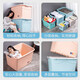 Chenzhi Shangpin Extra Large Toy Storage Box Plastic Organizing Box Extra Large Clothes Storage Box Clothes Quilt Storage Box Crystal Blue 80# (Length 46* Width 32* Height 26) Four Wheels