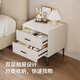 Sophia Slate Bedside Table Bedroom Small Storage Cabinet Bedside Cabinet Storage Cabinet All-in-one Modern Simple Home Furnishings Milk White Minimalist Bedside Table