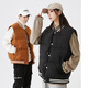 LEEWAHYU Sitio web oficial Vest Juego de otoño para hombres e invernales Vest Casco Workwear en espesas de algodón de algodón Clip informal Black 829 2XL (recomendado 120-140Jin [Jin iguala 0.5 kg])