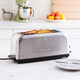 CUISINART long slot toaster, 2-slice stainless steel multi-function toaster, retro silver, bread thawing and heating, small toaster for home breakfast