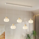 Zhuansi Restaurant Chandelier minimaliste Long Strip Designer 5-HEAD CRAME Style Dining Table Lampe de salle à manger simple MODER