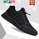 Katile Krokodilschuhe Herren -Herbst -Sportschuhe 2025 Neues Mesh Herren -Trendschuhe plus Samt warme Baumwollschuhe Winter lässiger Männerschuhe All Black Leder 9852 38