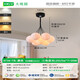 
Grand View Garden (DGY) simple living room chandelier creative bedroom lamp moon bubble hanging line lamp cartoon planet chandelier Zhongshan lamp 001O 9734 black 7 head three color white ball 12cm