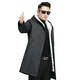
Kaniti Quality Park Over Men's Danish Cross Mink Full Mink Inner Bottom Hooded Coat Mid-length Business Warm Jacket Black 5XL