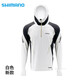 SHIMANO 22 New Shimano Summer Ice Silk Hooded IN-053u Lightweight Sun Protection Clothes Fishing Suit 23 IN-053U White XL
