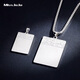 Miss JuJu pt950 platinum pendant men's platinum pendant large tag personalized square auspicious clouds safe and sound pendant small version weight 14.18g height 29mm width 20mm