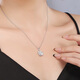 Yuan Shengfu's new PT950 exquisite shiny filigree sugar cube platinum pendant genuine versatile platinum necklace pendant for women 1.97g