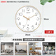 
Combassi radio clock automatic time silent wall clock classroom living room exam room clock wall C6219B light luxury gold 35cm