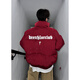 NYING American baby's breath sequined cotton coat men's winter new fashion brand thickened warm cotton coat handsome loose cotton jacket red XL (135-150Jin Jin equals 0.5 kg)