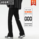 JEEP SPIRIT牛仔裤男款修身黑色春秋vibe美式高街裤子微喇叭长裤 9901黑色 微喇型 加绒 L 【125-140斤】