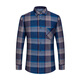 Uniqkuku Offizielle Website 2024 Neues Winterplaid plus Samthemd für Männer mittleren Alters und älteren Menschen verdicktes warmes Hemd 9903 L