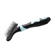 Zigman dog comb medium and large dogs double-layer nail rake comb dog hair double-layer stainless steel comb pet comb to remove floating hair supplies medium and large dogs long hair rake comb blue