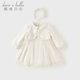 DAVE&BELLA children's skirt, children's vest skirt, girl's dress, children's mesh skirt, baby princess skirt, spring new toddler skirt, off-white, ready stock 100 cm (recommended height 90-100cm)
