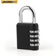 JiGong code lock padlock dormitory cabinet gym student luggage home drawer warehouse all metal waterproof padlock 4-digit code padlock (black)