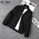 GP Spring and Autumn Men's Jacket Casual Sports Jacket Men's Jacket Trendy Long Sleeve Top Jacket Black 1656 XL Under 120