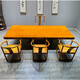 JPHZNB solid wood large board tea table yellow pear large board table log whole board boss desk ebony wood customization
