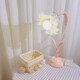 Tiffania Schlafzimmer Nachtleuchte Ins Französische Pastoralstil Internet Promi Blumenschisch Lampe warm romantisches Mädchen Retro Zimmerlampe BTYL6622-1 Drei-Farben Pink