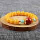 Her Generations Beeswax Ball Bracelet Chicken Fat Yellow Old Honey Amber Bracelet Cinnabar Transfer Beads Jewelry 10MM Beeswax (866931)