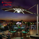 
Tri-polar parasol outdoor courtyard umbrella outdoor garden beach Roman umbrella sun umbrella outdoor umbrella TP7022 off-white square 2.5m umbrella with 70kg marble base