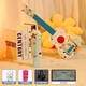 Jiao Yun Kinder Ukulele Little Gitarre Boy Girl Kinder Kinder Musiktikspielzeug spielbares Spielzeug Geburtstagsgeschenk Forest Hirsch-Lilien-Pink + Tierparadise Regal