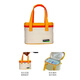 
Glasslock imported heat-resistant tempered glass fresh-keeping box microwave-heated lunch box commuter bag 2-piece set of rectangular 480ml + rectangular 695ml + beige bag