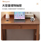 Lin Yisheng solid wood small apartment desk home bedroom computer desk office desk simple rental house study table walnut color solid wood desk length 70*width 60*height 75cm (single drawer)