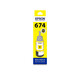 EPSON Original 674 Series Ink geeignet für L801/L805/L810/L850/L1800 T6744 Gelbe Tinte/70 ml