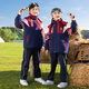 Iluotontz Escuela infantil de ropa de uniforme de rendimiento de uniforme para niños y niñas más lana engrosado deportes al aire libre Ropa de tres en una clase Clase de tres piezas 6636 Set 170 de cuatro piezas 170