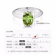 GEM STONE KING 1.8 carat green peridot ring, single inlaid with 925 silver colored gemstones for women, a Valentine's Day gift for your girlfriend, US No. 5