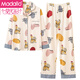 Pajama de algodón puro de marca modal para mujeres en mangas largas de primavera y otoño se puede usar algodón de algodón lindo gran tamaño fuera del hogar traje de ropa para el hogar