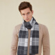 
FREESCOPE wool scarf autumn and winter plaid warm scarf men's high-end neck cover women's versatile neck protection thick shawl blend 6198 meters camel one size (180*30cm)