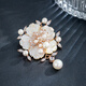 Chakra flower high-end women's new high-end pearl brooch suit decoration jewelry gift luxury goods rose gold