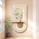 Shantoulin Village hydroponic green plants cream style porch decoration painting sandstone three-dimensional entrance corridor aisle hanging painting living room wall 40*80 layers of three-dimensional sandstone + glass vase + imitation 14757 regular model [without light]