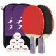 Double Happiness DHS two-star pen-hold table tennis racket set H2006 pair racket with ball bag + table tennis