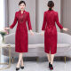 
LKSX Happy Mom Wedding Gown Young High-end Atmospheric Winter Wedding Dress Fall and Winter Wedding Festive High-end Wedding Red 9902# L Recommended 100-110Jin [Jin equals 0.5 kg]