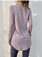 TNWKJLC sweatshirt women's loose long-sleeved T-shirt autumn and winter Pilates yoga wear butt-covering top long-sleeved mid-length waist pink M