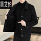 
Jane Allen's new autumn and winter lapel tweed jacket men's jacket trendy casual solid color wool coat men's short khaki 2308 XL (130-150Jin[Jin equals 0.5 kg])