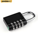 JiGong code lock padlock dormitory cabinet gym student luggage home drawer warehouse all metal waterproof padlock 4-digit code padlock (black)