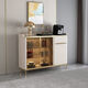 Mikeyou (Mikeyou) rock slab sideboard integrated narrow modern simple household tea cabinet wine cabinet storage cabinet wall cabinet living room sideboard Xingfubai 80*40*95 rock slab desktop Master installs on doorstep