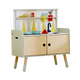 Hape play house toys Children's kitchen picture book shelf sofa chair storage cabinet furniture two-in-one gift for boys and girls Transform into the kitchen 3-8Y