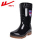 Botas de lluvia con retroceso para hombre, tubo medio, zapatos de agua para exteriores para días lluviosos, pesca, lavado de autos, botas de lluvia impermeables, no es fácil de deslizar, botas de lluvia, zapatos de goma resistentes al desgaste 868 tubo medio 42