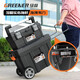 GREENER Tool Tow Box Tool Box Empty Box Home Trolley Storage Box Hardware Portable Car Plastic Large Multi-Function Upgraded 22-inch Black King Kong Tow Box