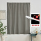 Xianyifen punch-free self-adhesive slide finished curtains blackout bedroom 99% blackout heat insulation sun protection bay window balcony sunshade cloth gray (99% blackout) width 1.2*height 1.8 meters (with 1.0 meters self-adhesive rail)